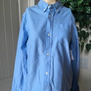 NWT Old Navy Boys Blue Uniform Button Down Shirt